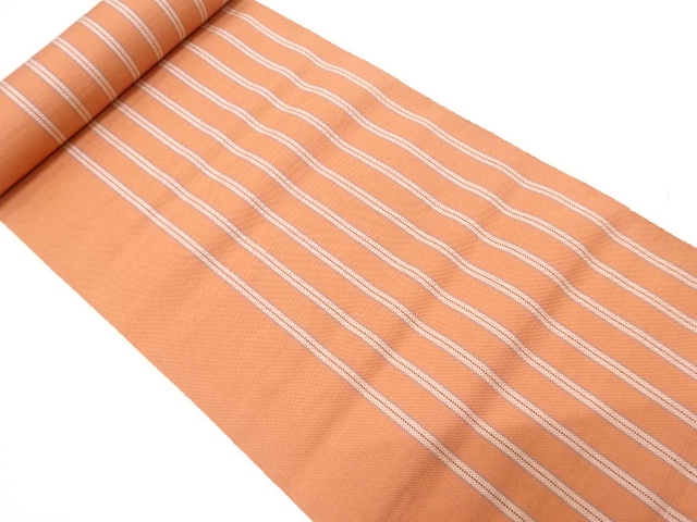 JAPANESE KIMONO / ANTIQUE BOLT FOR HASSUN OBI / WOVEN STRIPE